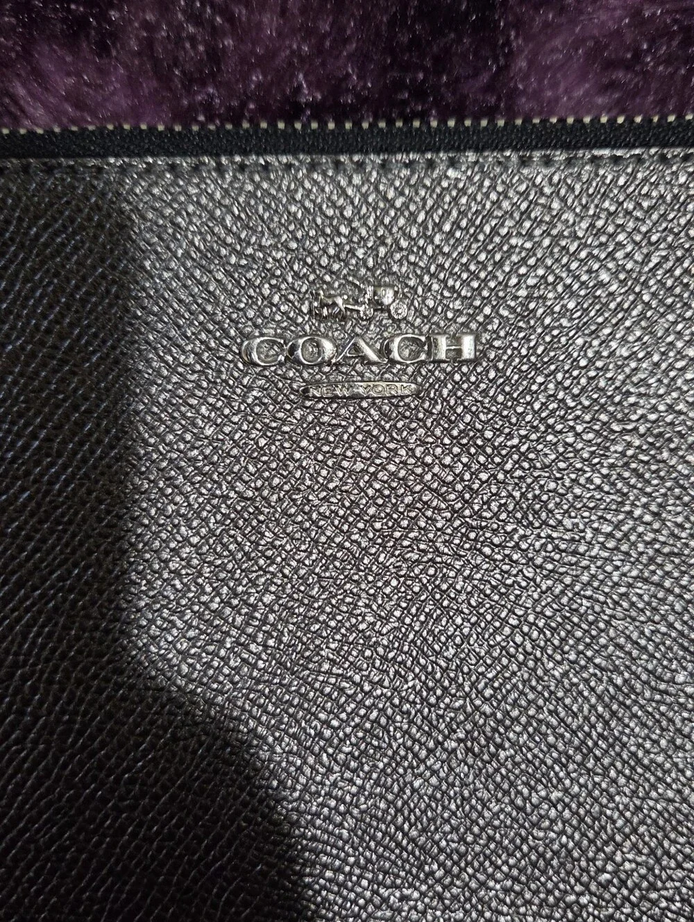 Coach Metallic Large Corner Zip Wristlet